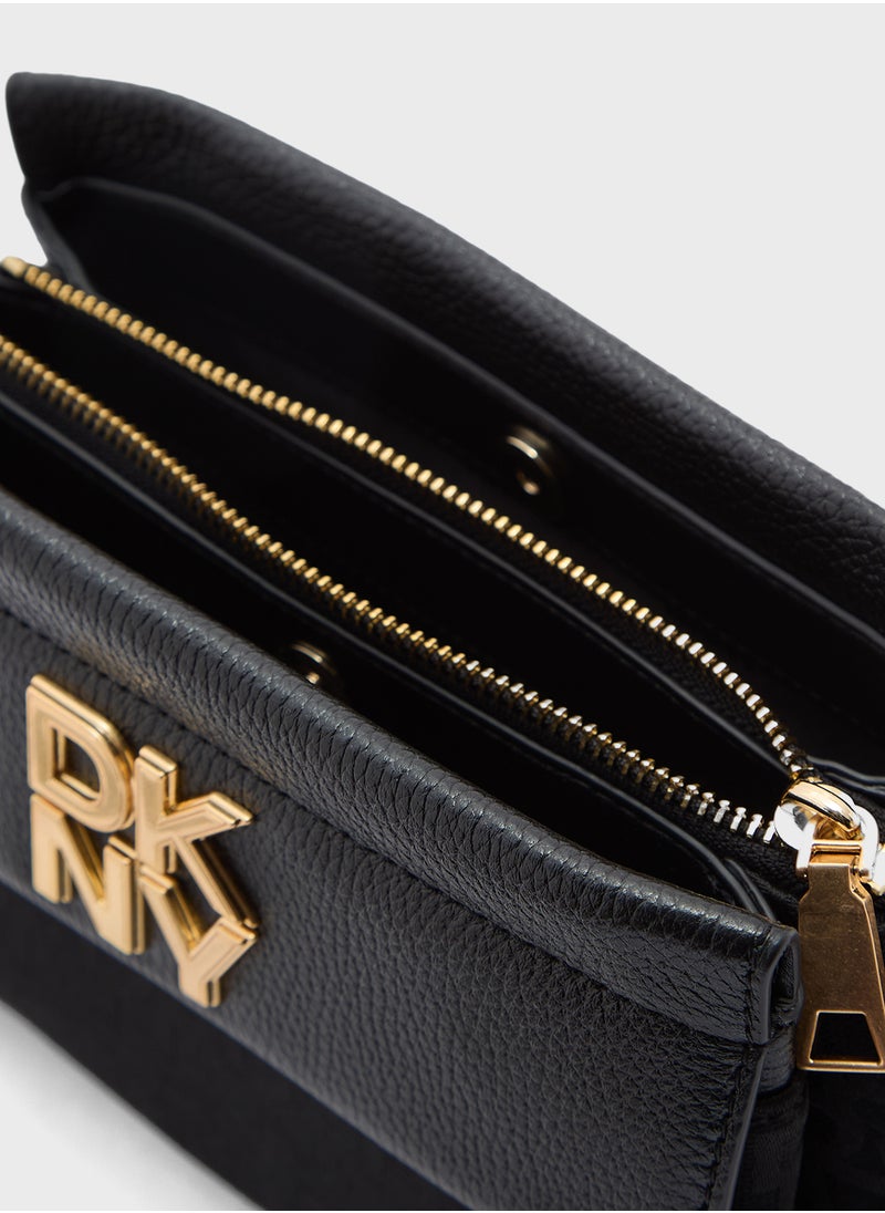 Rosa Logo Detailed Zip Over Crossbody