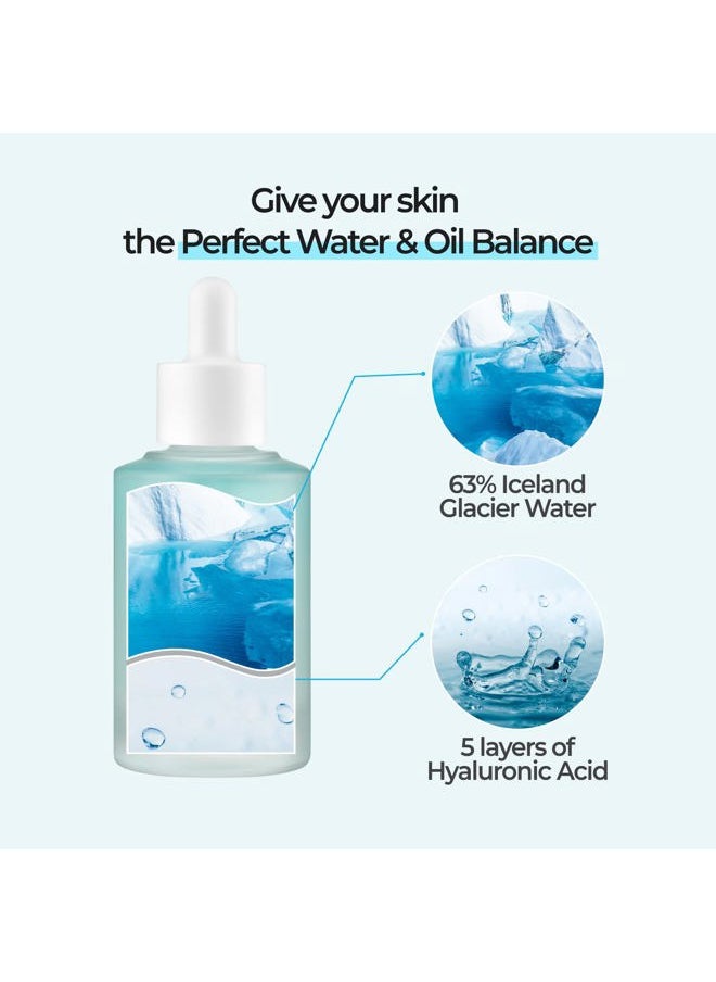 No.6 Serum | Deep Sleep Mask Serum | Iceland Glacier Water for Instant and Long-lasting Hydration with Hyaluronic Acid & Niacinamide | Korean Skincare for Dry Skin | 1.69 fl. oz.