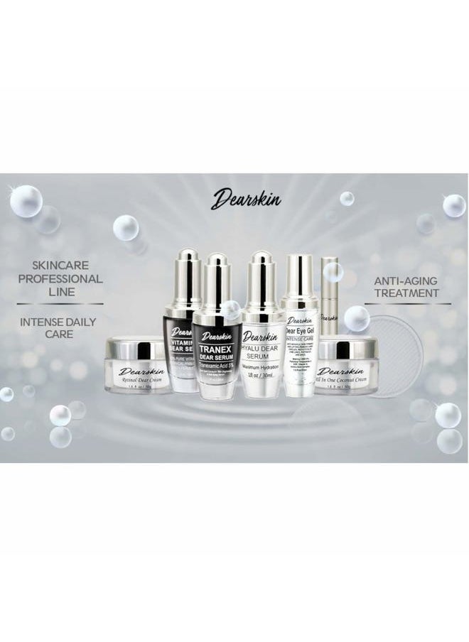 Vitamin C Dear Serum + All In One Coconut Cream seT- Pack with Vitamin C Serum 20%, Hyaluronic Acid Botanic, Vitamin E Organic and Coconut Oil Cream Day and Night (Serum + Cream)