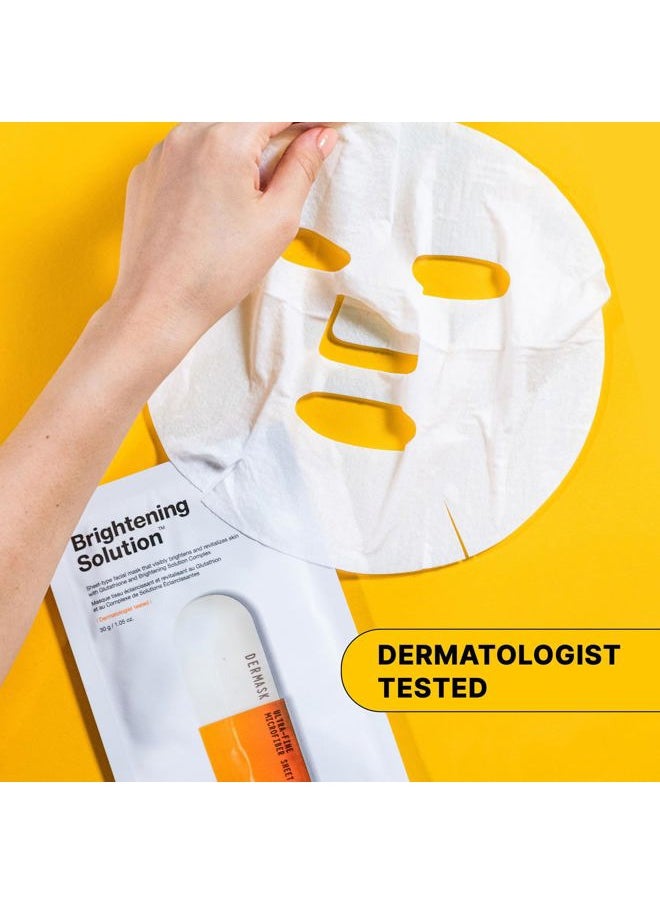 Dermask Micro Jet Brightening Solution Face Mask | Sheet Mask | Korean Skin Care, 1 Pack