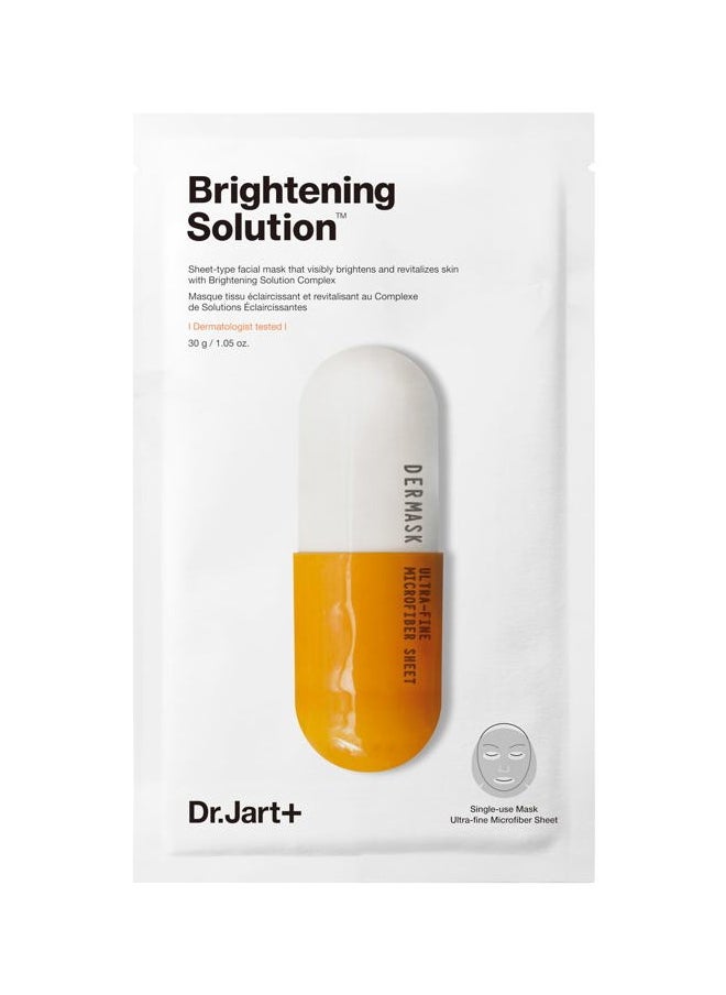 Dermask Micro Jet Brightening Solution Face Mask | Sheet Mask | Korean Skin Care, 1 Pack