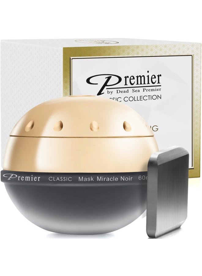 Premier Dead Sea Classic original Miracle Noir Mask, Age defying, detoxifying, hydrating, nourishing, exfoliating, anti oxidant All in one best mask 2.4 Fl oz.