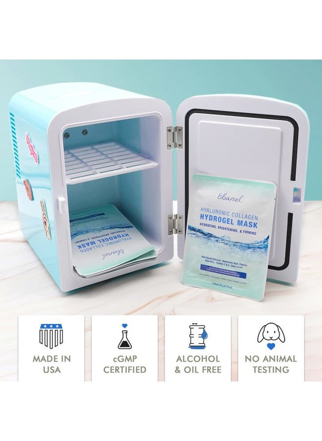 5-Pack Hydrogel Collagen Face Mask, Instant Brightening Hydrating Facial Masks Sheet Mask for Firming, Lifting Anti Aging Anti Wrinkle with Hyaluronic Acid, Peptide, Aloe Vera, Vitamin C & E