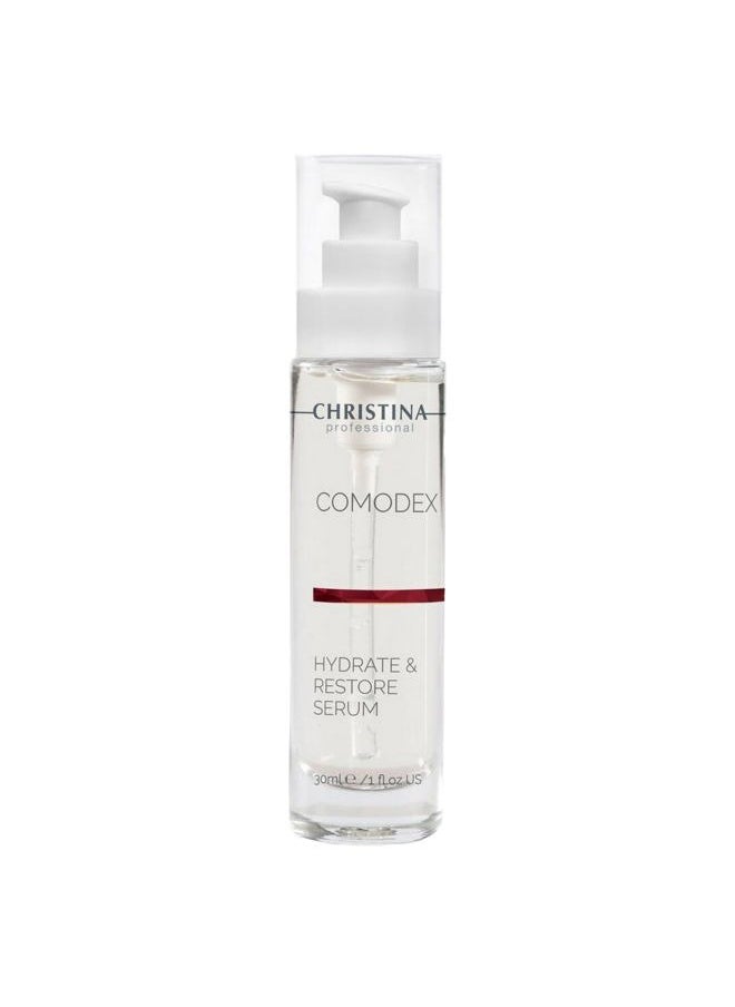 Christina Comodex Hydrate & Restore Serum with Hyaluronic Acid - 30ml - Facial Hydrating Serum to Regenerate & Rejuvenate - For Dehydrated Oily, Open Pores, Combination, & Nomal Skin