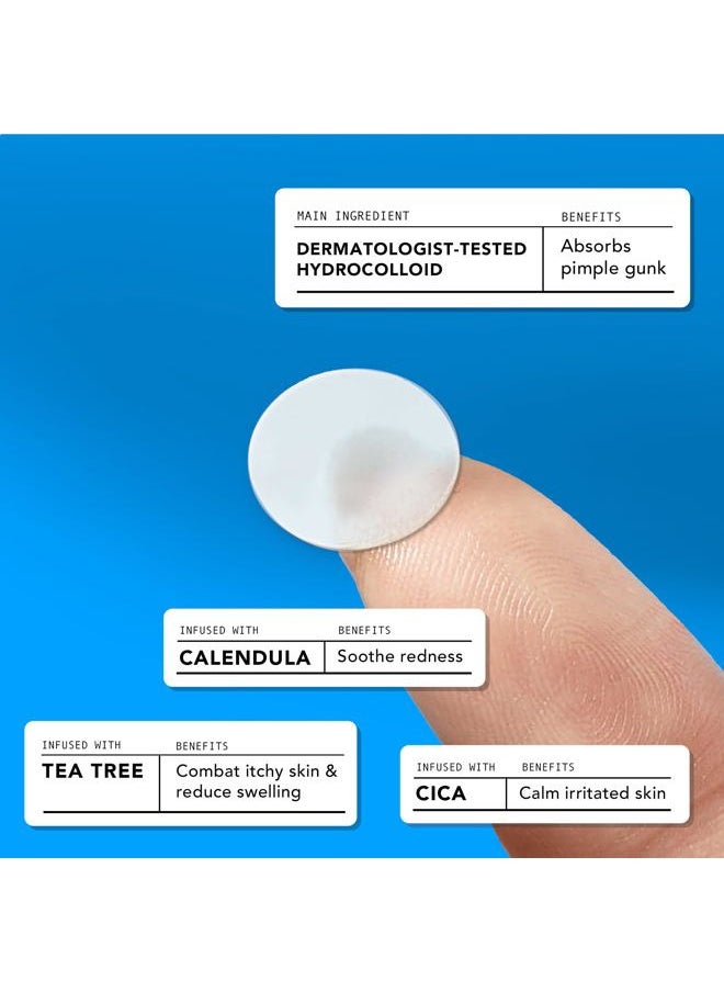Acne Cover Patches, FSA HSA Eligible Hydrocolloid Pimple Patches for Face with Tea Tree Oil, Korean Skincare Zit Patches for Face | FSA HSA Store Eligible Items | Vegan, Cruelty-free