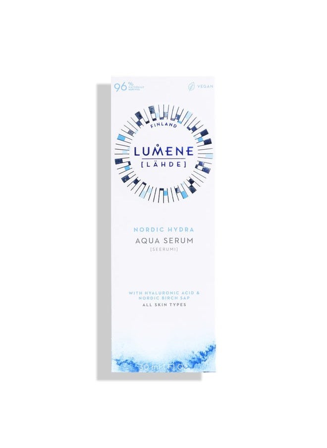 Nordic Hydra Arctic Dew Quenching Aqua Face Serum - Pure Concentrated Skin Hydration + Arctic Spring Water for Lasting Dewy Skin - Nordic Red Algae + Hyaluronic Acid Hydrating Serum (1 fl oz)