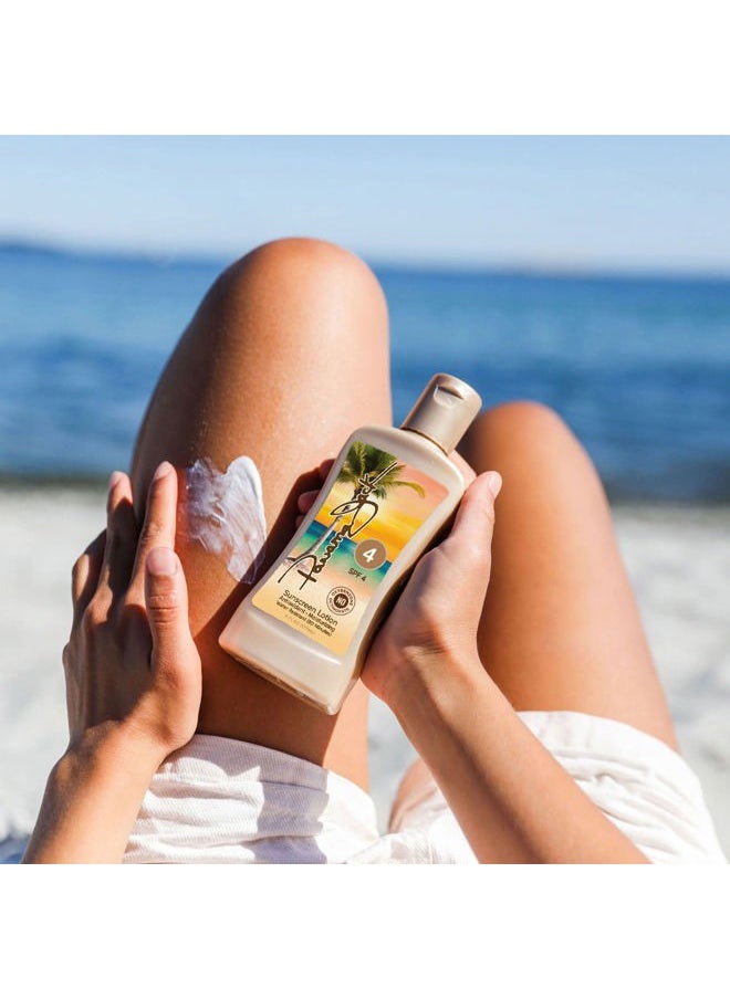 Sunscreen Tanning Lotion - SPF 4, PABA, Paraben, Gluten & Cruelty Free, Antioxidant Moisturizing Formula, 6 FL OZ (Pack of 2)
