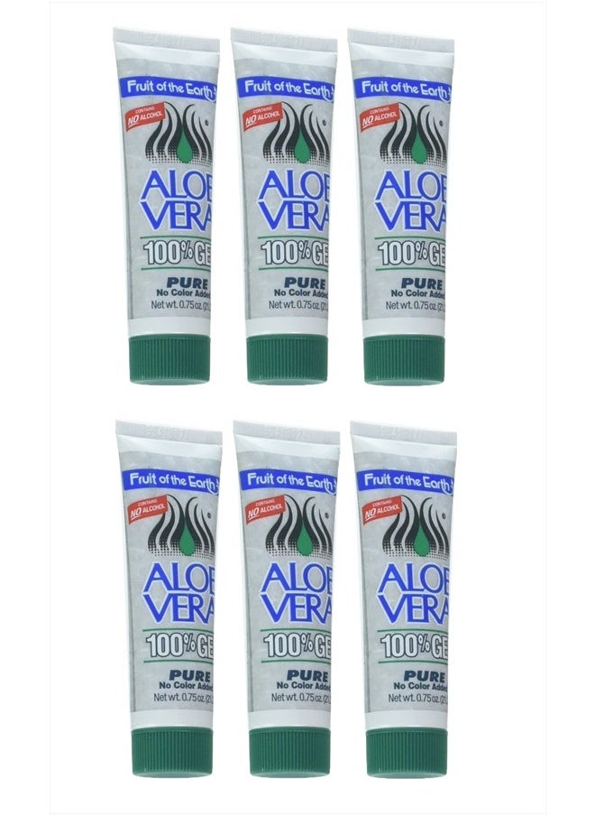 Aloe Vera Gel Tube 0.75 Oz Travel Size (Pack of 6)