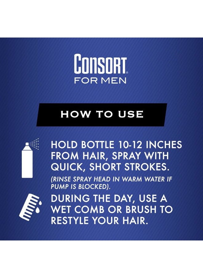 Hair Spray for Men, Extra Hold, Unscented, Non-Aerosol - 8 oz(Pack of 4)