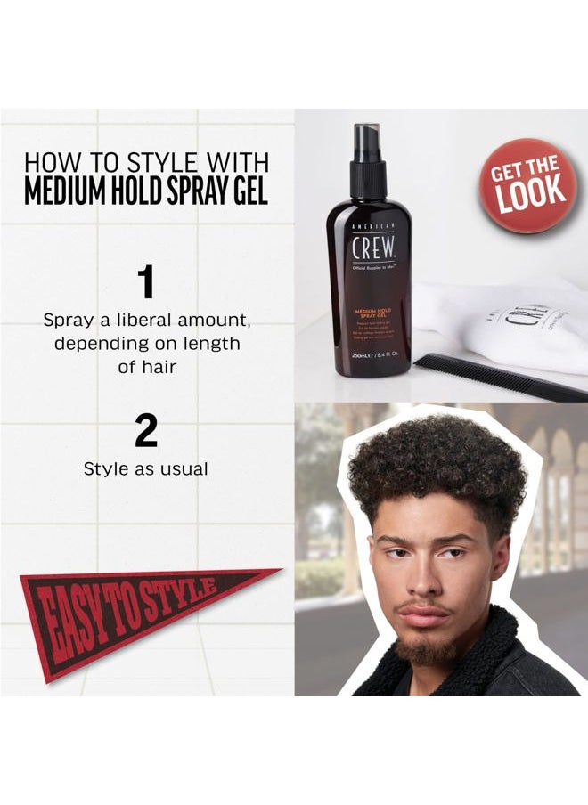 American Crew Men's Hair Spray, Medium Hold, 8.45 Fl Oz