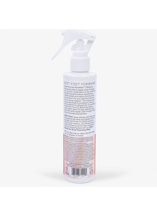 Best Foot Forward Peeling Spray - May Help Rejuvenate + Smooth for Cracked Heels, Corns + Calluses Made w/Shea Butter, Apple Cider Vinegar + Tea Tree Oil, 6.7 oz (1 Pack)