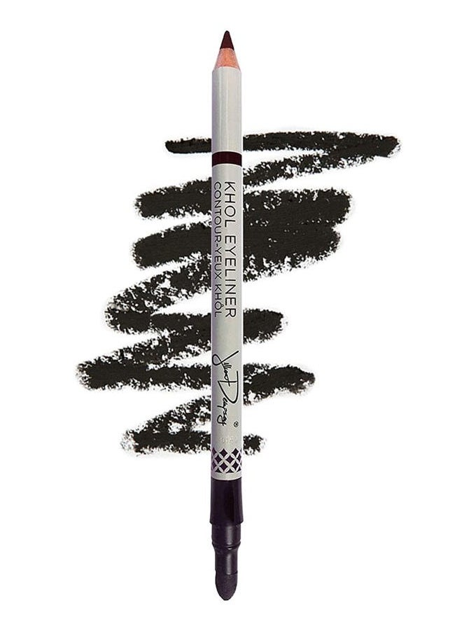 Khôl Eyeliner | Waterproof Eyeliner Pencil with Built-in Smudger | Long-Lasting Intense Color I Jet Black