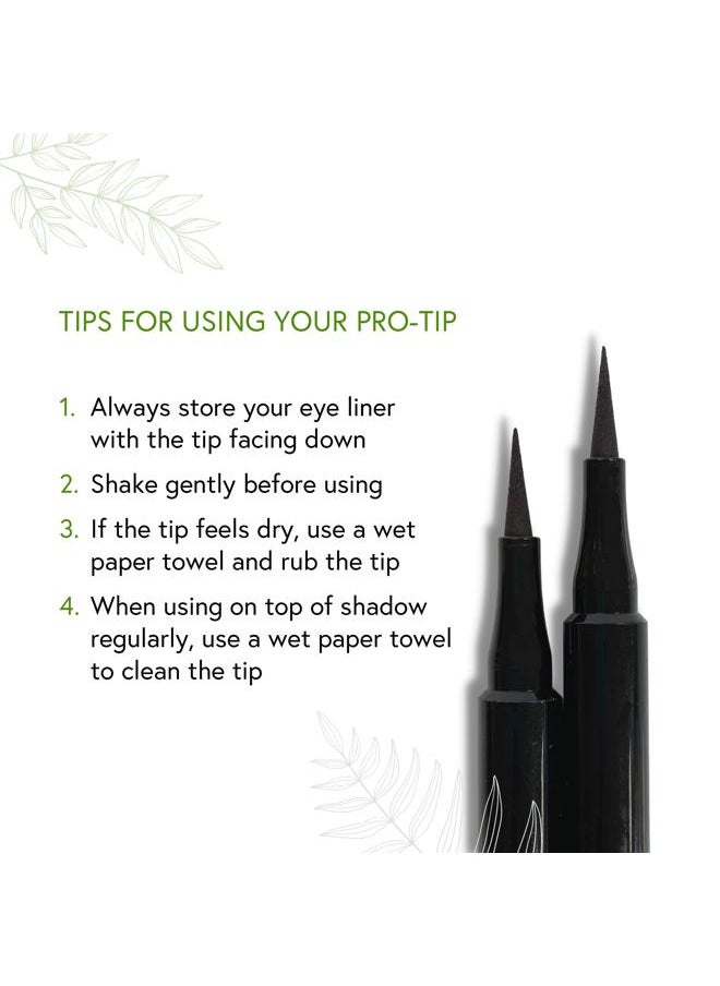 ProTip Clean Liquid Liner, Black, Nano-Free Pigments, Long-Wearing, 0.034 fl oz