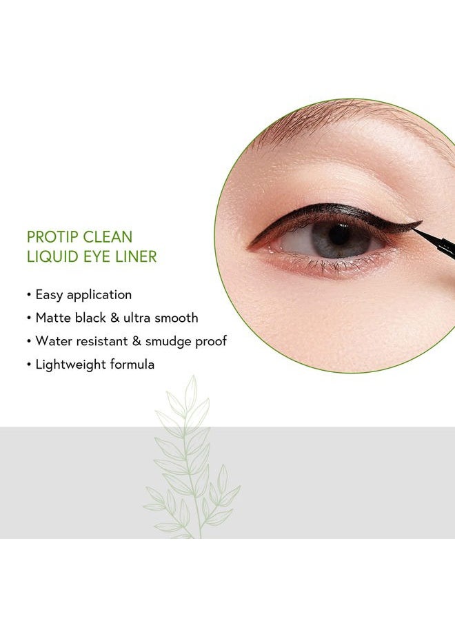 ProTip Clean Liquid Liner, Black, Nano-Free Pigments, Long-Wearing, 0.034 fl oz