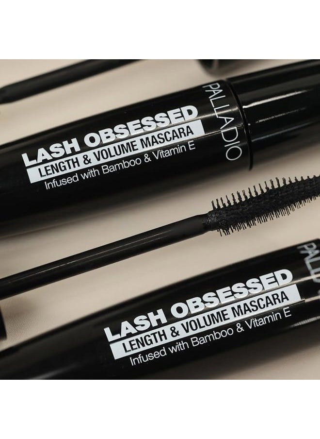 Lash Obsessed Mascara, Extreme Definition Lengthening Mascara, Amplifies Volume & Fullness, Evenly Coats Lashes, Lucious Length, Natural lengthening, No Smudging, All Day Wear, Black