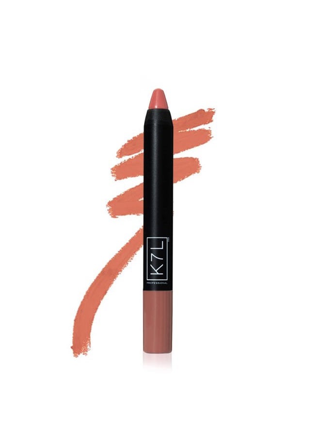 Nude Brown Lipstick Crayon - Matte - Pinkrylic