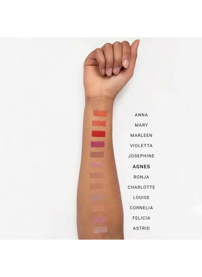 Lip Gloss - Soft, Creamy Formula for Velvet Soft, Shiny Pout - Intense Vitamin E Hydration for Dry, Chapped Lips - Non-Sticky, Long Lasting Pigment - 017 Agnes - 0.27 oz