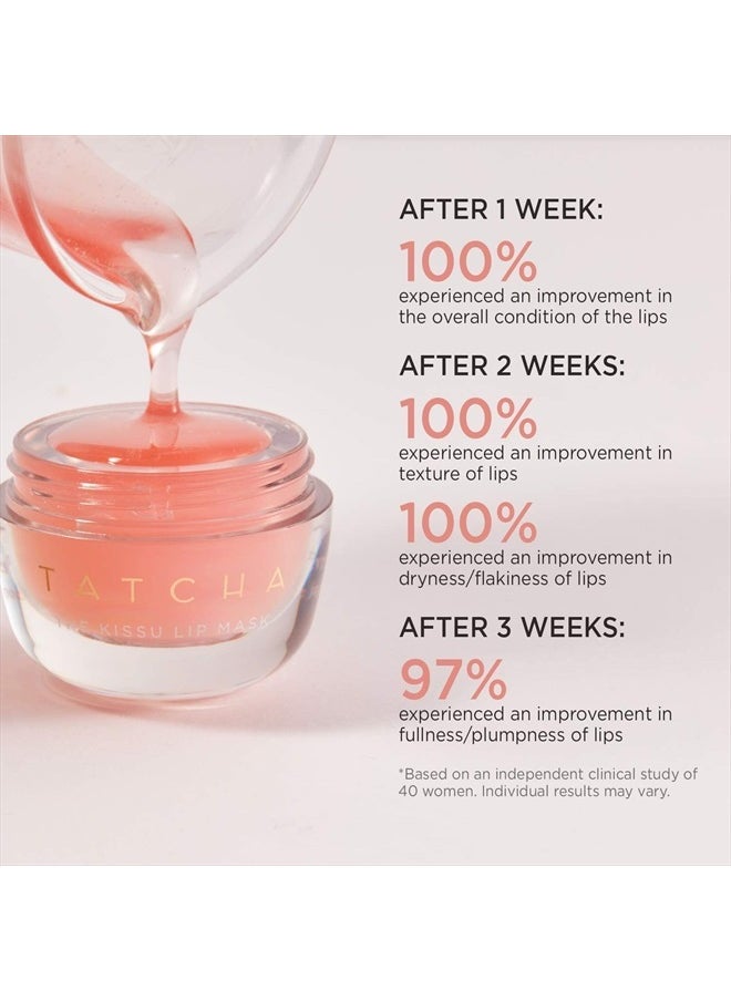 Tatcha Kissu Lip Mask | Overnight Lip Scrub Exfoliator to Plump and Hydrate Lips, 9.0 G | 0.32 oz