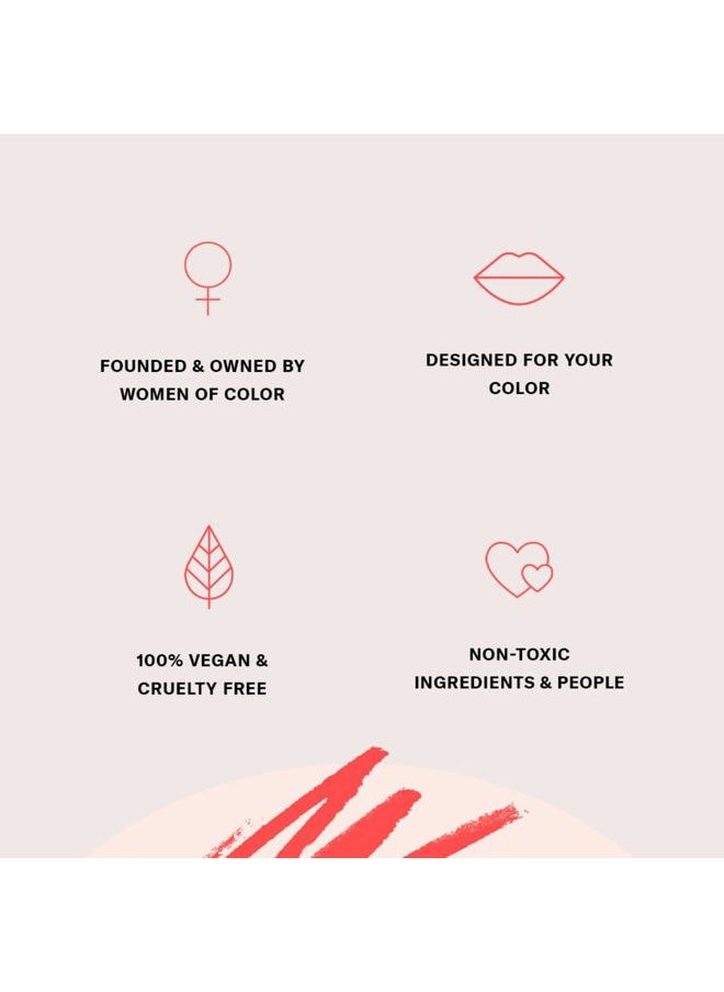 Vegan Non-Sticky Lip Gloss, with Hydrating Shea Butter for a Lightweight, High Shine Finish, Minimalist - Clear