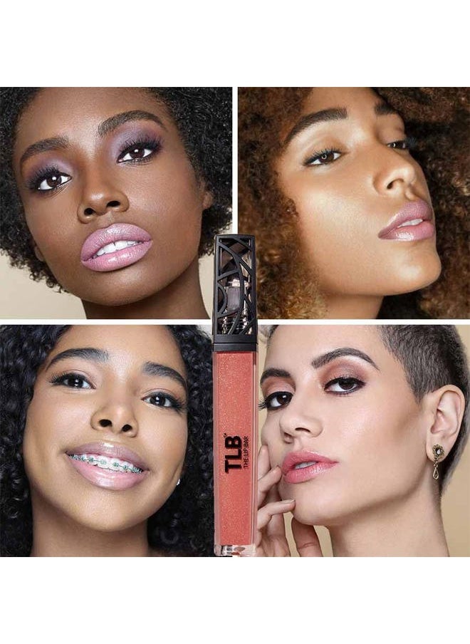 Vegan Non-Sticky Lip Gloss, with Hydrating Shea Butter for a Lightweight, High Shine Finish, Minimalist - Clear