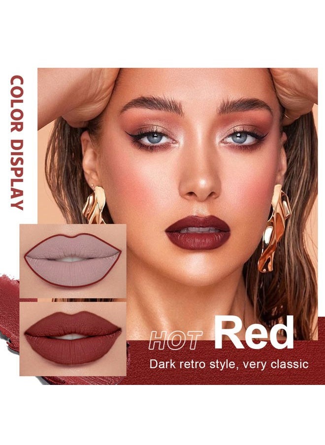 8Pcs Matte Liquid Lipstick and Lip Liner Set White Black Blue Halloween Cosplay Makeup Waterproof Non-Stick Cup Not Fade Liquid Lipliner Lip Gloss Make Up Gift Set (Set B)