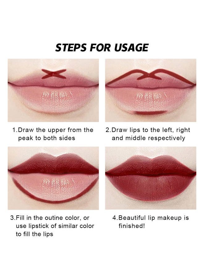 8Pcs Matte Liquid Lipstick and Lip Liner Set White Black Blue Halloween Cosplay Makeup Waterproof Non-Stick Cup Not Fade Liquid Lipliner Lip Gloss Make Up Gift Set (Set B)