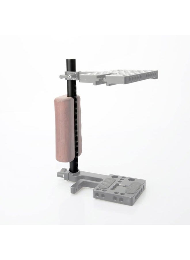 7.7 Inch 15mm Cheese Rod with 1/4 3/8 Locating Holes for DSLR Camera Cage Rig System - 074