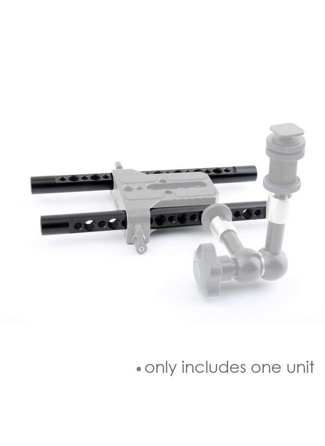 7.7 Inch 15mm Cheese Rod with 1/4 3/8 Locating Holes for DSLR Camera Cage Rig System - 074