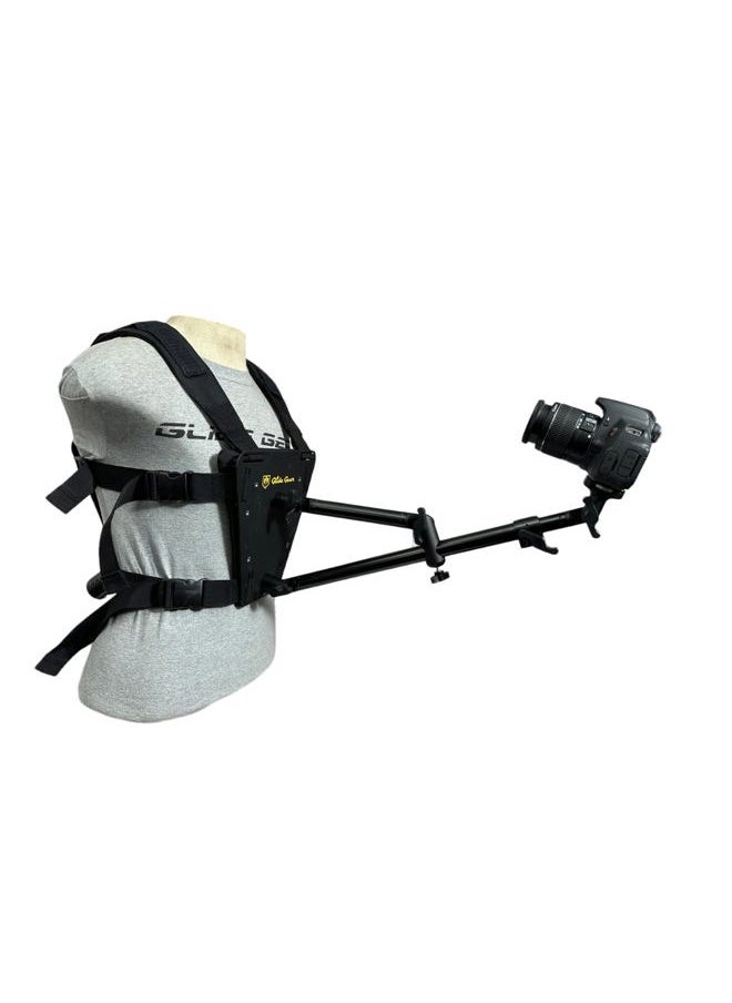 SNC 100 Snorricam Rig, 3rd-Person Chest Mount for DSLR or Smartphone, 3.3lb Payload, 3ft Articulating Arm, Lightweight Aluminum Harness