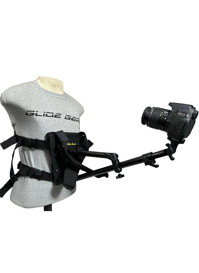 SNC 100 Snorricam Rig, 3rd-Person Chest Mount for DSLR or Smartphone, 3.3lb Payload, 3ft Articulating Arm, Lightweight Aluminum Harness