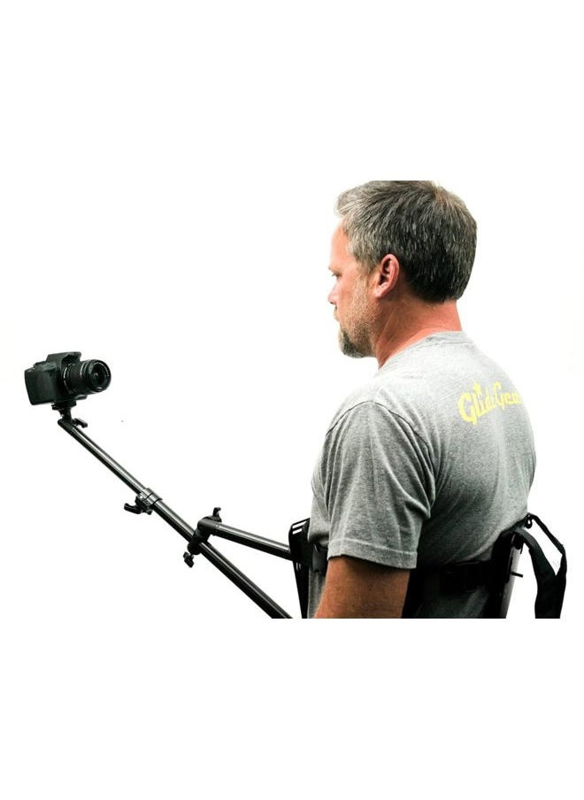 SNC 100 Snorricam Rig, 3rd-Person Chest Mount for DSLR or Smartphone, 3.3lb Payload, 3ft Articulating Arm, Lightweight Aluminum Harness