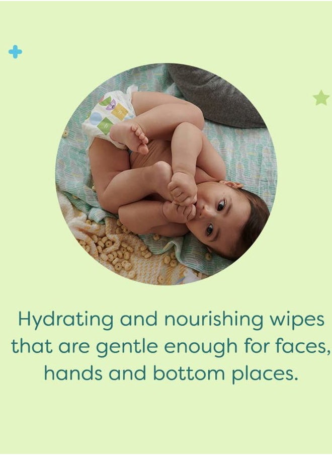 Baby Wipes, Unscented Diaper Wipes, 240 Count, (3 Packs of 80), Non-Allergenic and formulated with Plant Derived Ingredients