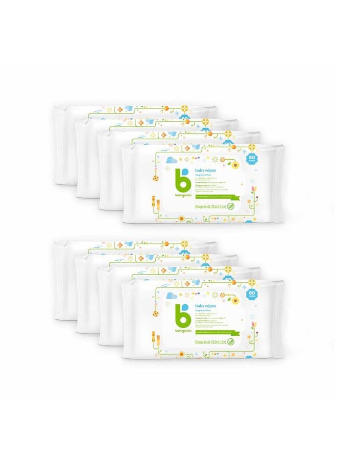 Unscented Diaper Wipes, 640 Count, Non-Allergenic and formulated with Plant Derived Ingredients, Packaging May Vary