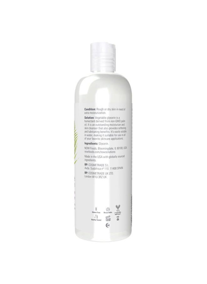 Solutions, Vegetable Glycerin, 100% Pure, Versatile Skin Care, Softening and Moisturizing, 16-Ounce