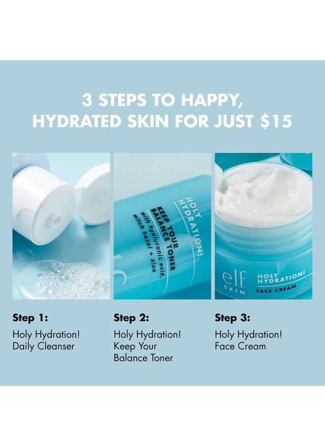 Skin Holy Hydration! The Essentials Mini Kit, Cleanser, Toner & Moisturizer for Hydrated & Balanced Skin, TSA-Friendly Sizes