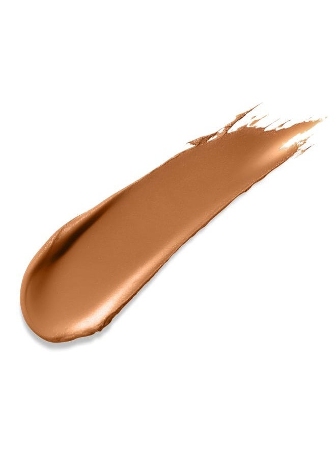 Foundation Balm, FB 13 (Deep) shade + brush: Light diffusing. Full coverage, buildable, blends, blurs, corrects, evens out complexion, and hydrates. All skin types. Makeup artist go to.