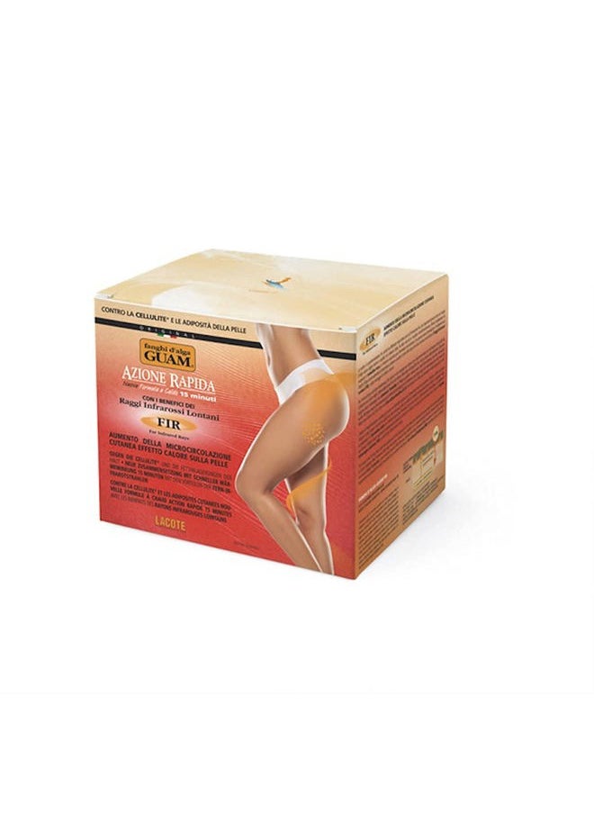 GUAM Anti Cellulite Seaweed Mud Infrared Body Wrap, FAST ACTION Hot Mud Body Mask with Tourmaline FIR, Skin Tightening Lipo Wrap for Cellulite Remover