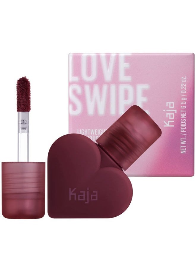 Lip Mousse - Love Swipe 01 Call Me | with Raspberry Seed Oil and Vitamin E, Buildable, Blendable, Moisturizing, Velvet Finish, Weightless Texture, Deep Shades, Vivid Color, Long Lasting, 0.22 Oz