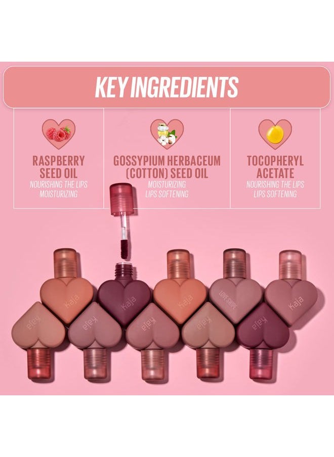 Lip Mousse - Love Swipe 01 Call Me | with Raspberry Seed Oil and Vitamin E, Buildable, Blendable, Moisturizing, Velvet Finish, Weightless Texture, Deep Shades, Vivid Color, Long Lasting, 0.22 Oz