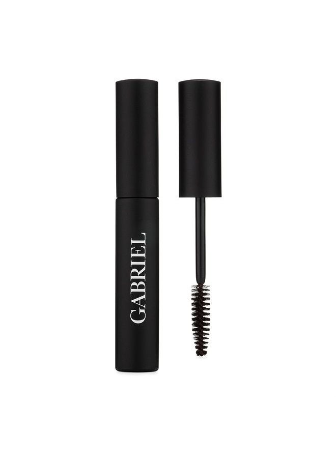 Mascara (Black Brown), Natural, Paraben Free, Vegan, Gluten free, Cruelty free, No GMO, Voluminous full lashes, Non flaky, Water resistant, 0.25 Fl Oz