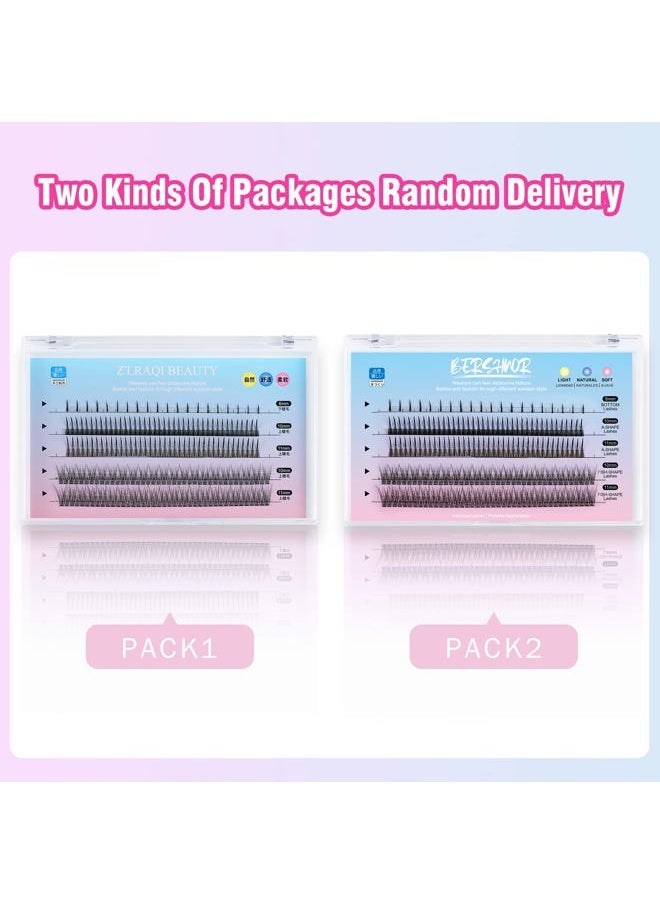 BlueSmurfs Individual Fairy Eyelashes Extensions Fluffy DIY Cute Eye Cluster Eyelashes Natural Faux Mink False Eye Lashes Multipack of 170 Mini Individuals Fairy Lash Clusters (Include Bottom Lashes)