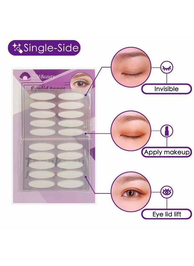 200 pairs Large Natural invisible One Side Eyelid Tape Stickers Waterproof Breathable Self-Adhesive Eyelid Lift Strip, Instant Eye Lift Without Surgery, Perfect for Uneven Droopy Hooded eyelids