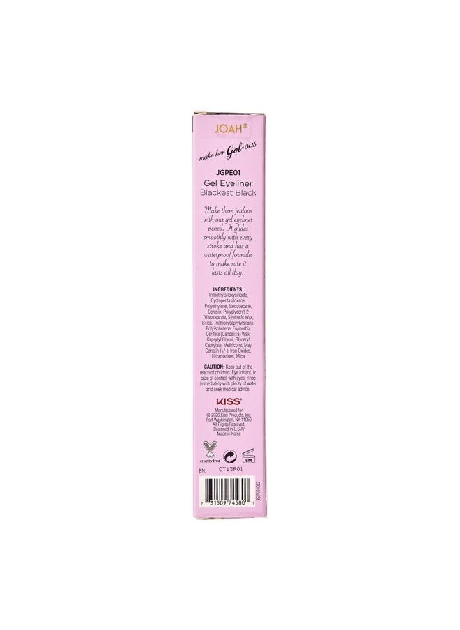 Make Her Gel-ous Gel Eyeliner with Self-Sharpening Pencil, No-Tug Waterproof Formula & Long-Lasting Finish & Color Definition, Creamy Gel Texture, Blackest Black