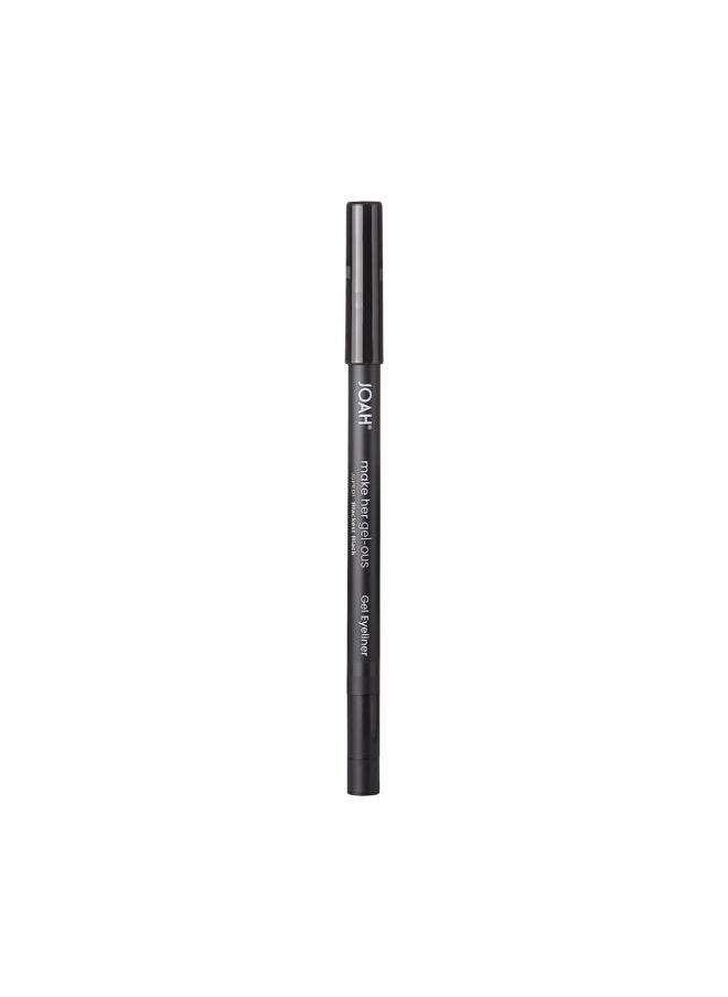 Make Her Gel-ous Gel Eyeliner with Self-Sharpening Pencil, No-Tug Waterproof Formula & Long-Lasting Finish & Color Definition, Creamy Gel Texture, Blackest Black