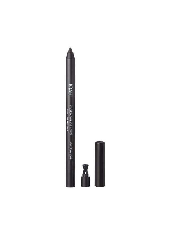 Make Her Gel-ous Gel Eyeliner with Self-Sharpening Pencil, No-Tug Waterproof Formula & Long-Lasting Finish & Color Definition, Creamy Gel Texture, Blackest Black