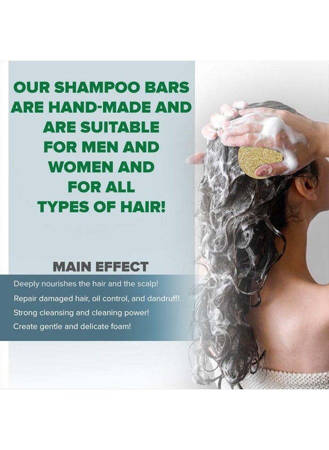 Solid Shampoo Bar And Conditioner Effect Hair Soap – 100% Organic Shampoo Bars For Hair With All Natural Plant Based Essential Oils And Zero Waste Biodegradable Packaging (Honey)