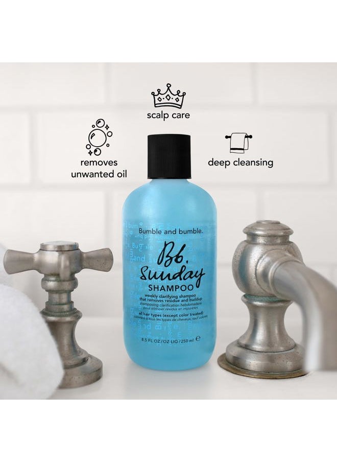 . Sunday Weekly Clarifying Shampoo | Removes Residue, Excess Oil + Pollutants | Color Safe | Curly, Wavy, Straight, 33.8 Fl Oz