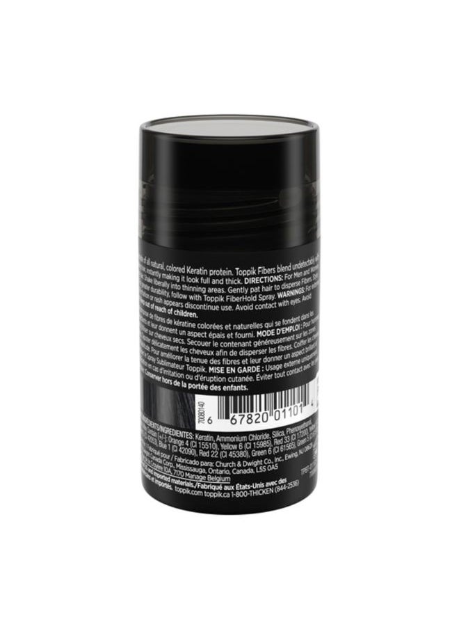 Toppik Hair Building Fibers, Black, 12g Fill In Fine or Thinning Hair Instantly Thicker, Fuller Looking Hair 9 Shades for Men Women