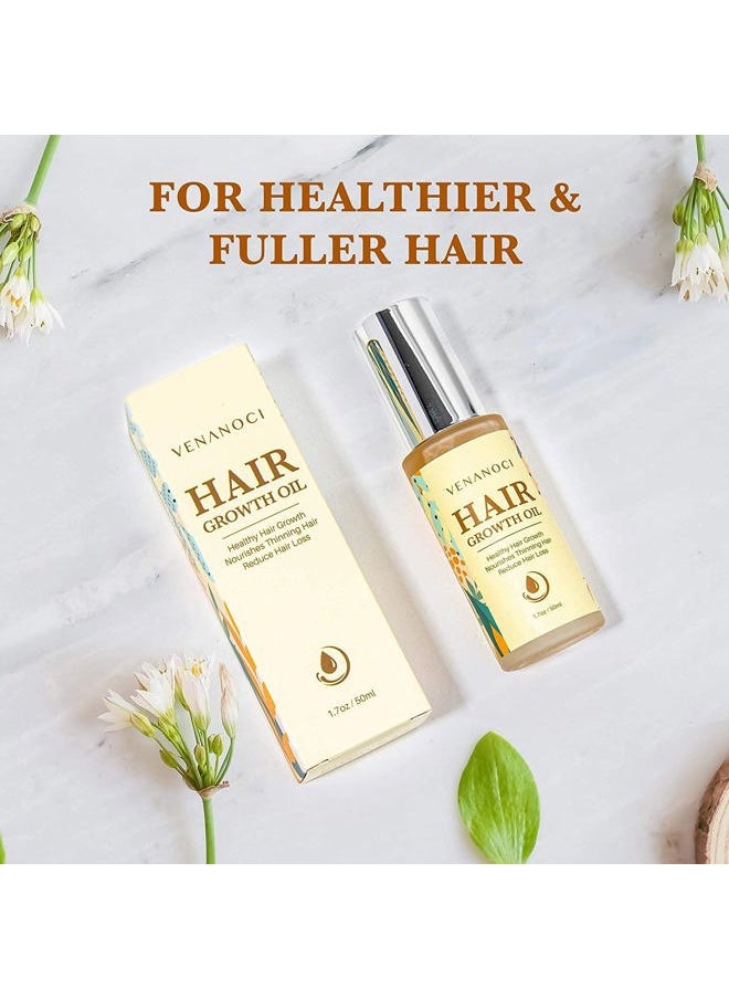 Biotin, Castor & Rosemary Oil for Hair Growth for Women, hair loss treatments for dry damaged hair and growth, Serum for Thicker Longer Fuller Healthier Hair, All Natural Vitamin Rich Treatment