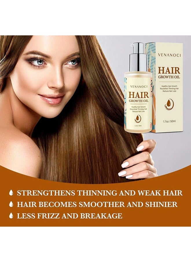 Biotin, Castor & Rosemary Oil for Hair Growth for Women, hair loss treatments for dry damaged hair and growth, Serum for Thicker Longer Fuller Healthier Hair, All Natural Vitamin Rich Treatment